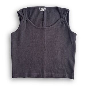 NWOT Roberta Pinto Knit Tank in Black Size Medium